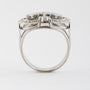 Wit gouden strik ring met briljant en diamant