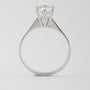 White gold solitaire ring with 1.07 ct brilliant cut diamond.