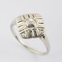 Antique white gold Art Deco ring with brilliant