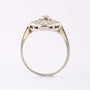 Antique white gold Art Deco ring with brilliant