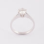 White gold solitaire ring with 0.98 ct brilliant cut diamond.