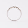 White gold row ring with 9 diamonds
