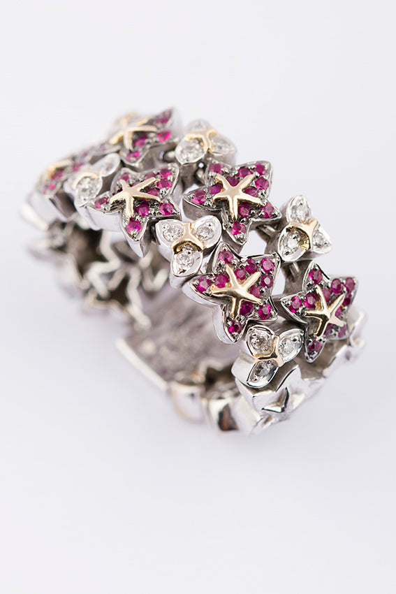 Wit gouden schakelring