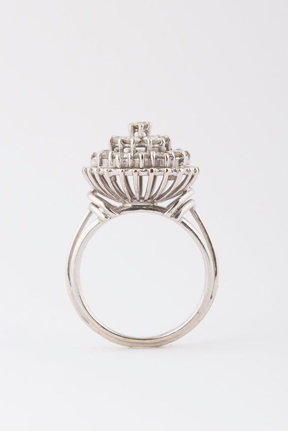 Wit gouden dubbele entourage ring