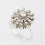 Wit gouden dubbele entourage ring met briljant en diamant