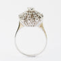 Wit gouden dubbele entourage ring met briljant en diamant
