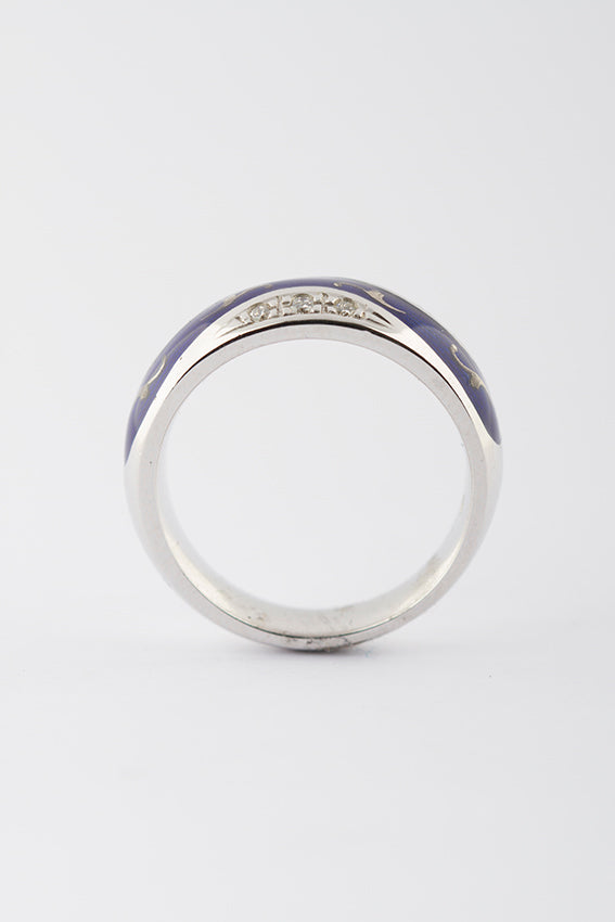 Fabergé ring with enamel and brilliant