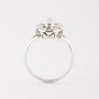 White gold princess ring with diamonds