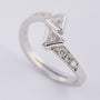 White gold ring with diamond