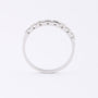 White gold row ring with diamond