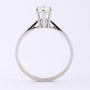 Wit gouden solitair ring met briljant 0.39 ct. Met certificaat.