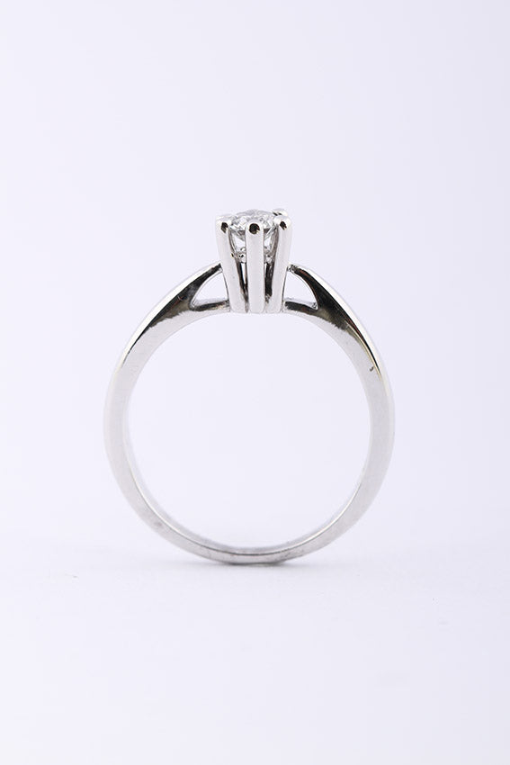 Wit gouden solitair ring met briljant 0.20 ct.