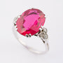White gold Art Deco ring with ruby