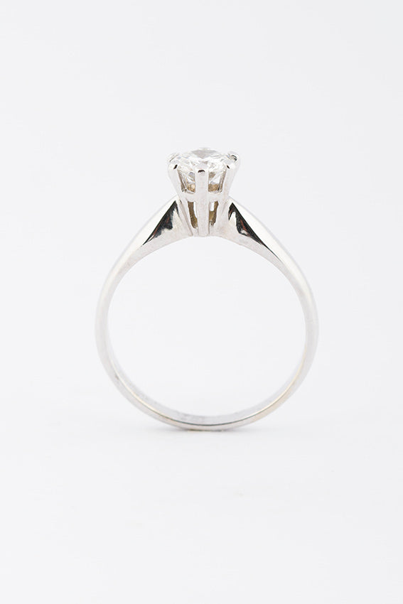 Wit gouden solitair ring met briljant 0.57 ct.