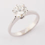 Wit gouden solitair ring met briljant 1.31 ct.