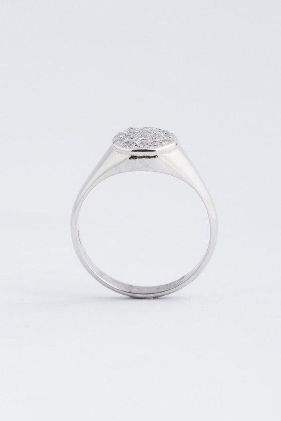 Wit gouden ring met diamanten