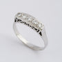 White gold row ring with diamonds