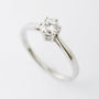Wit gouden solitair ring met briljant 0.43 ct.