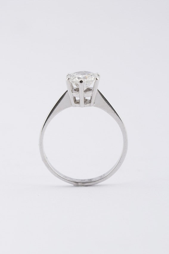 Wit gouden solitair ring met briljant 1.35 ct.