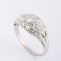 Platina band ring met diamanten