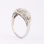 Platina band ring met diamanten