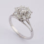 Wit gouden entourage ring met 9 briljanten
