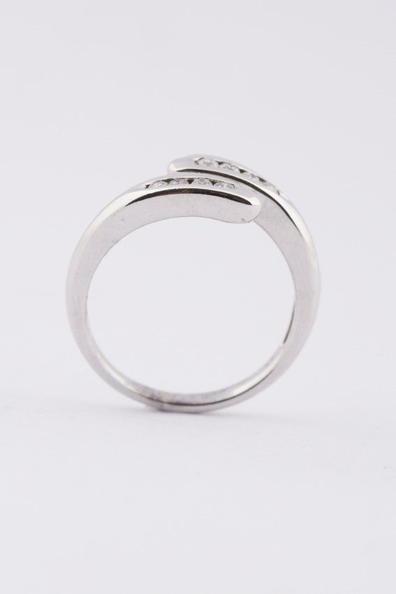 White gold ring with diamonds