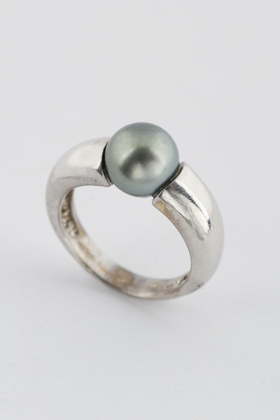 Wit gouden ring met tahiti parel