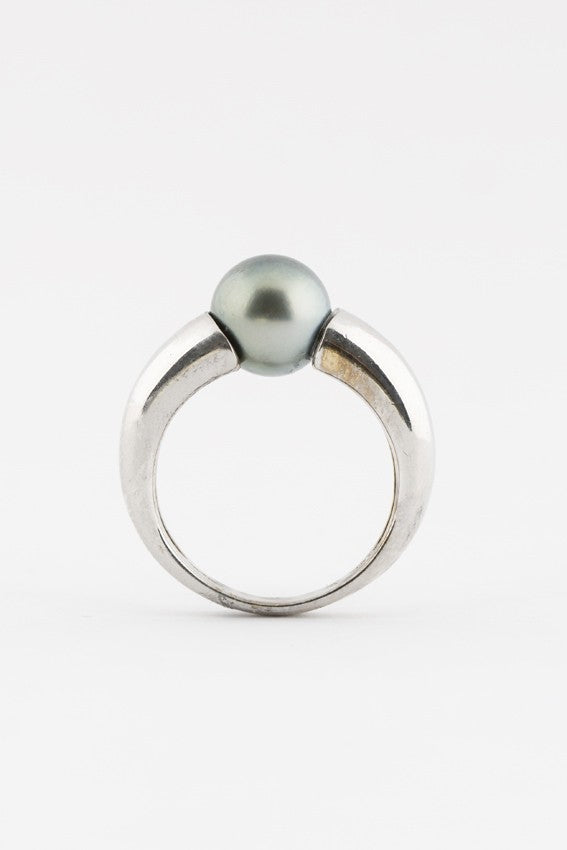 Wit gouden ring met tahiti parel