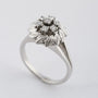 White gold entourage ring with diamonds