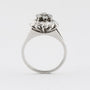 White gold entourage ring with diamonds