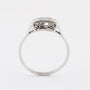 White gold row ring with diamonds