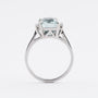 Wit gouden ring met aquamarijn en briljanten