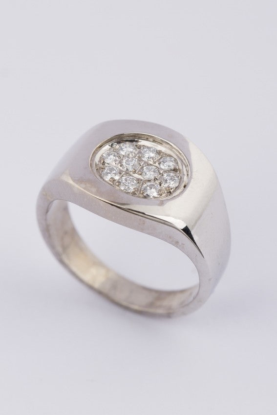 Wit gouden ring met briljanten