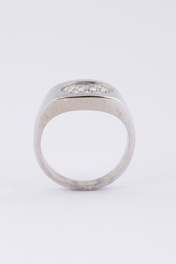 Wit gouden ring met briljanten