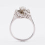 Wit gouden entourage ring met briljant en diamanten