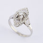 White gold marquise ring with a brilliant