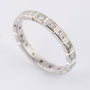 White gold alliance ring with 17 diamonds