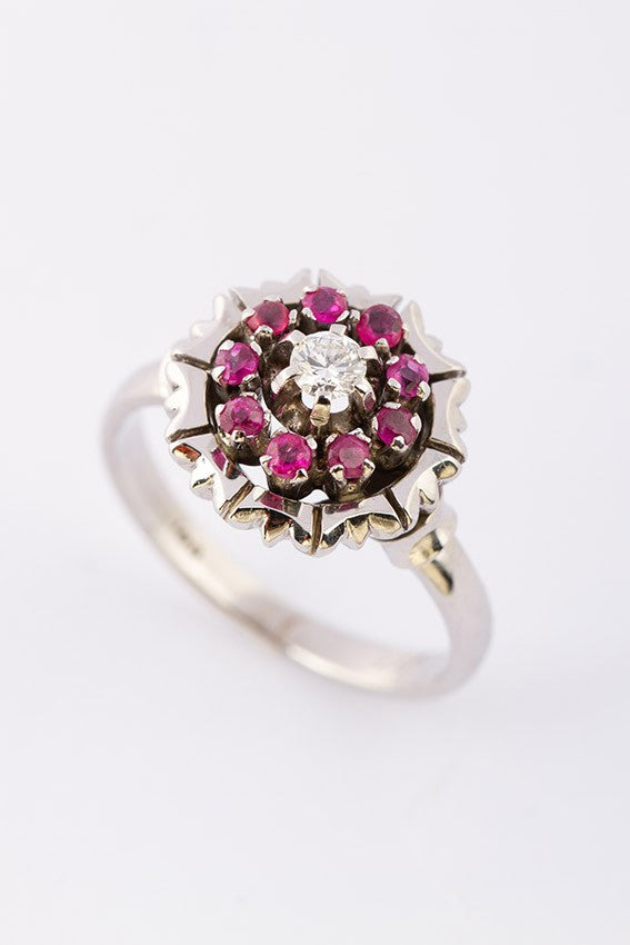 Wit gouden entourage ring