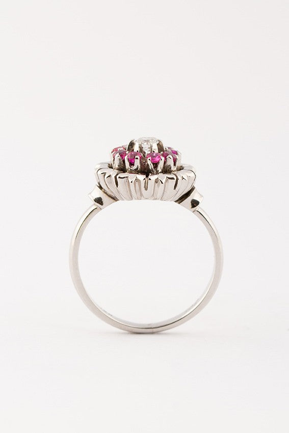 Wit gouden entourage ring