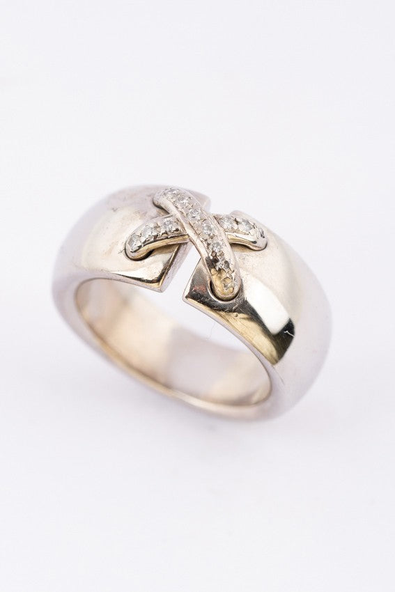 White gold solid Chaumet Paris ring