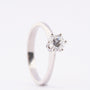 White gold solitaire ring with a brilliant