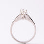 White gold solitaire ring with a brilliant