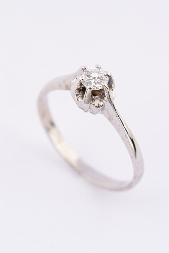 White gold solitaire ring (0.25ct)