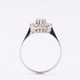 Wit gouden entourage ring met 9 briljanten