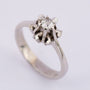 Wit gouden solitair ring met diamant