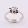 Wit gouden solitair ring met diamant