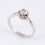 wit gouden solitair ring met een roos geslepen diamant