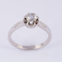 wit gouden solitair ring met een roos geslepen diamant