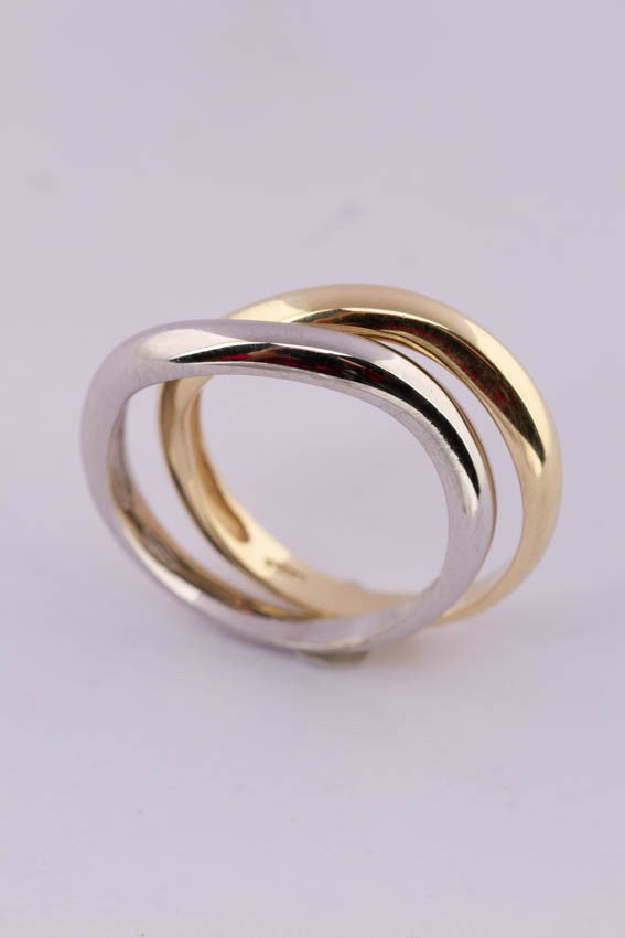 White/yellow gold rings